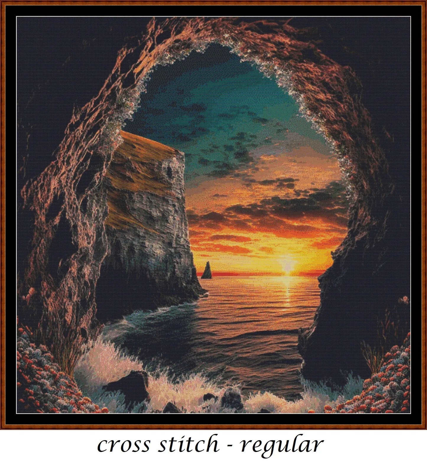 Cave Entrance 2 patterns are expertly created from art by Alan Frijins under Public Domain CC0 license