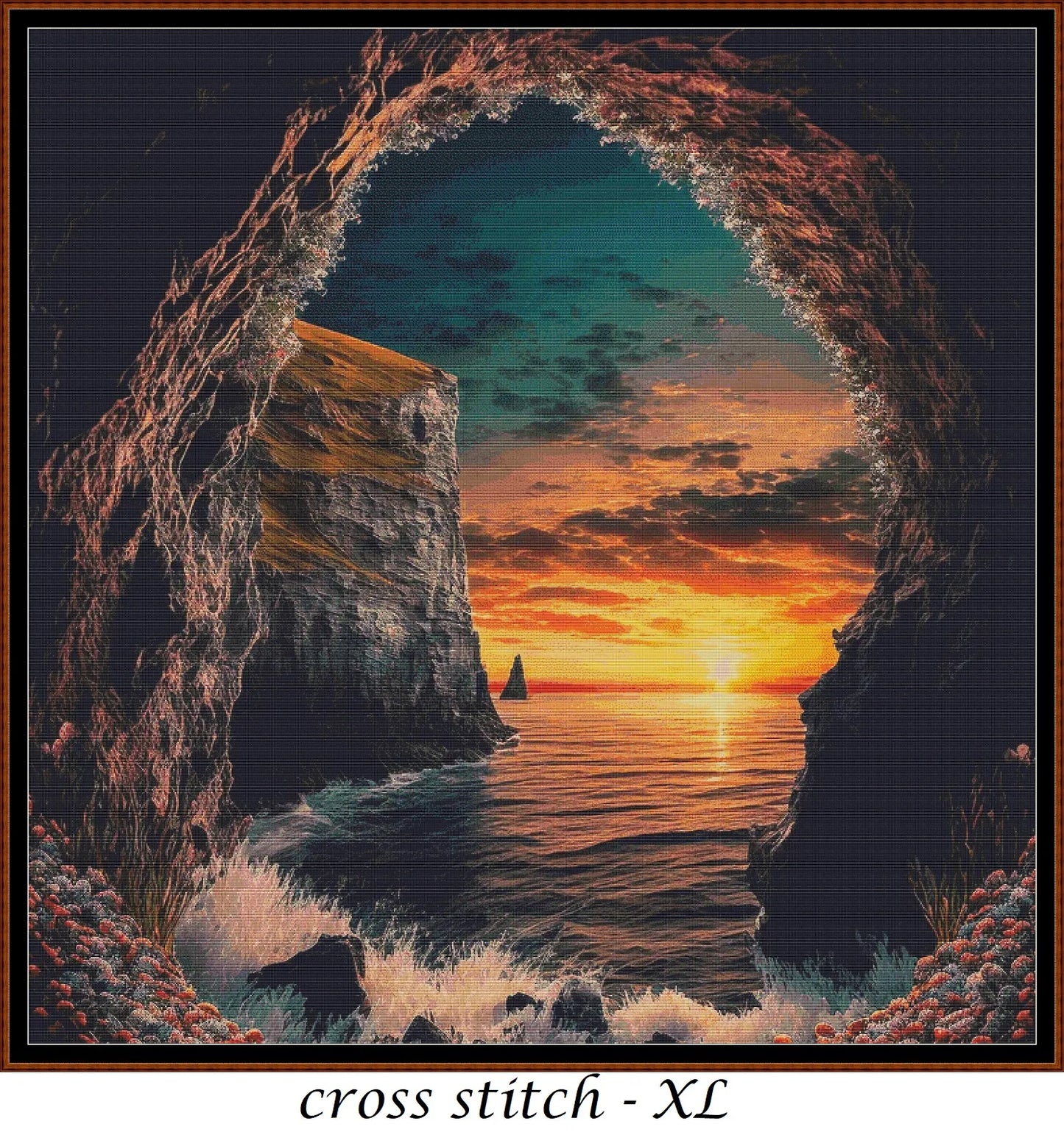 Cave Entrance 2 patterns are expertly created from art by Alan Frijins under Public Domain CC0 license