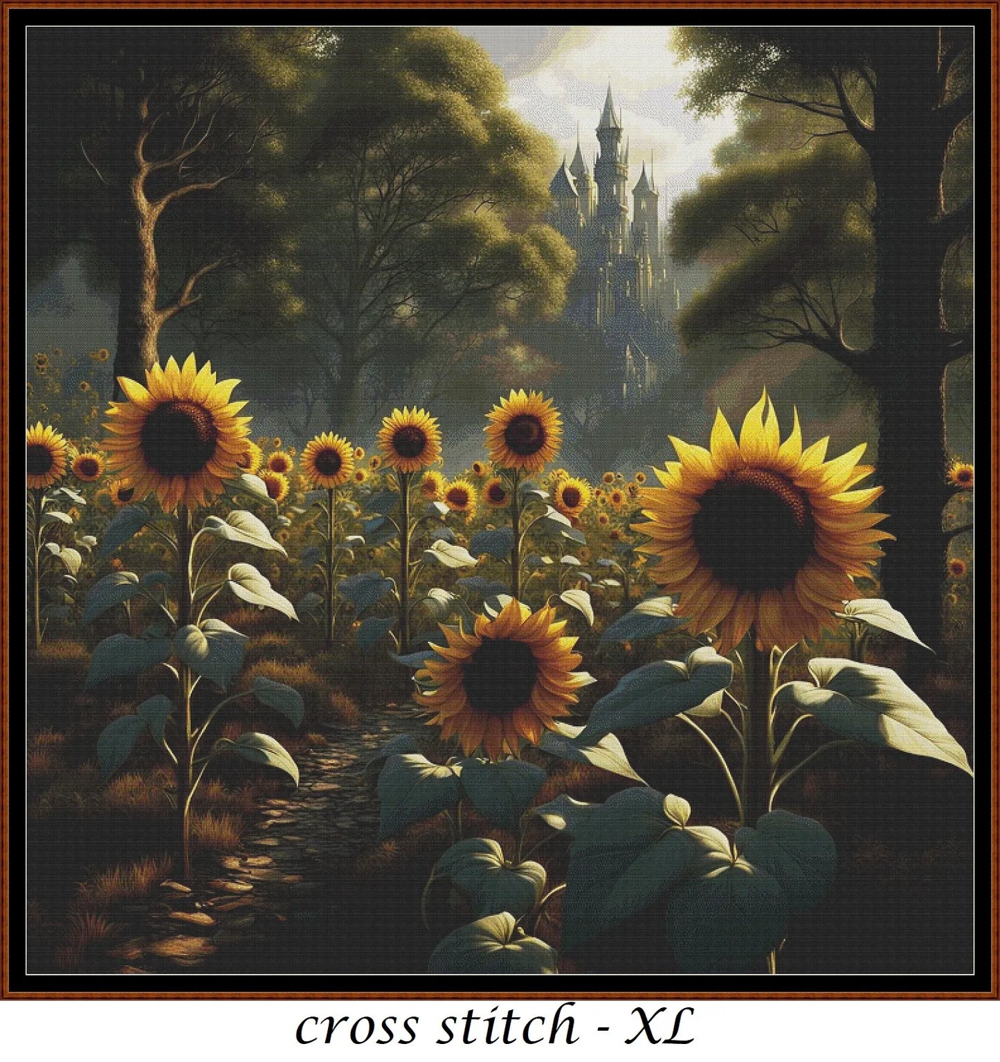 Expertly created from art by Mike Singleton, under Public Domain CC0 license, Sunflowers cross stitch patterns.
