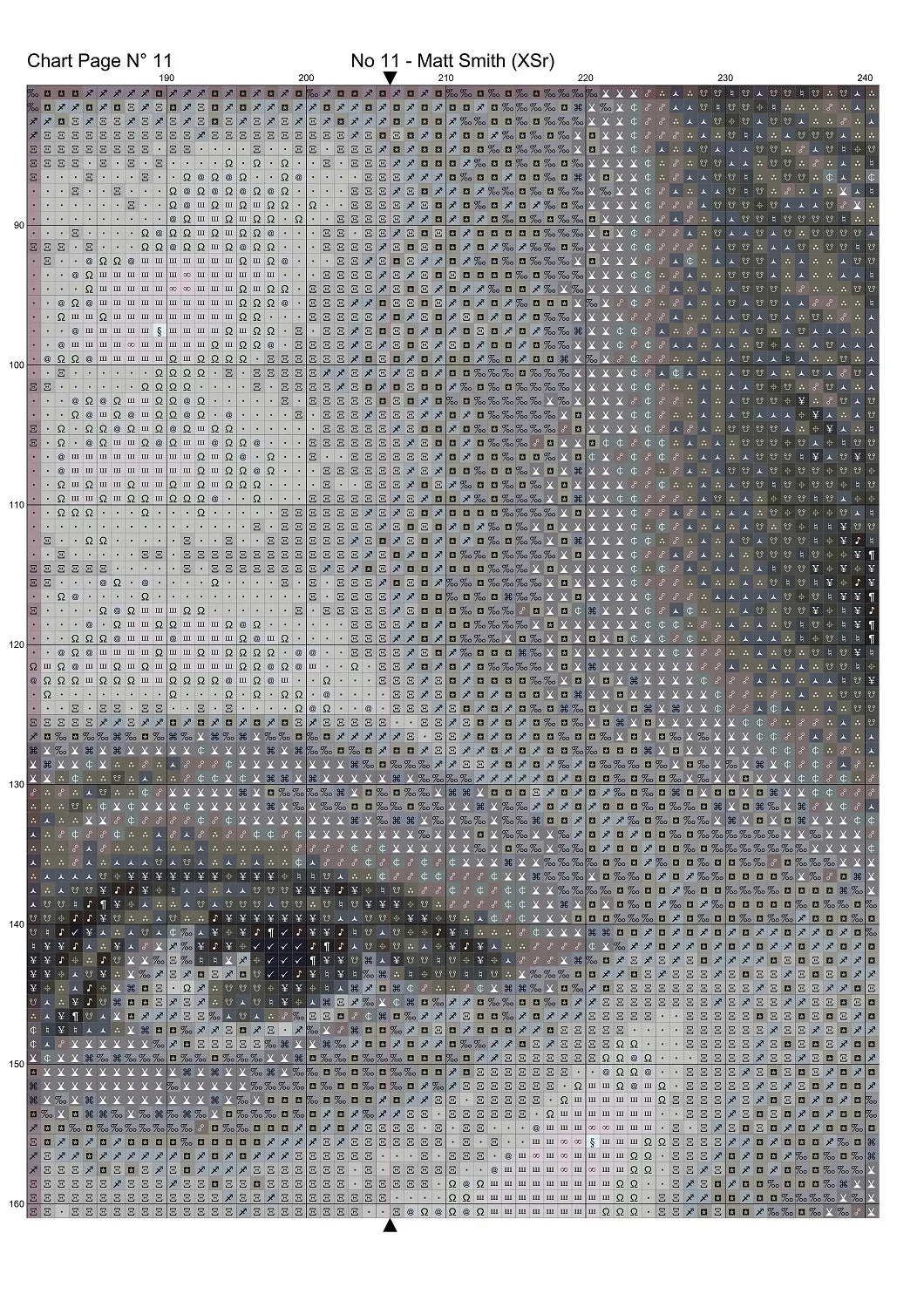 Expertly created cross stitch by Sam, No 11 - Matt Smith Doctor Who cross stitch patterns.