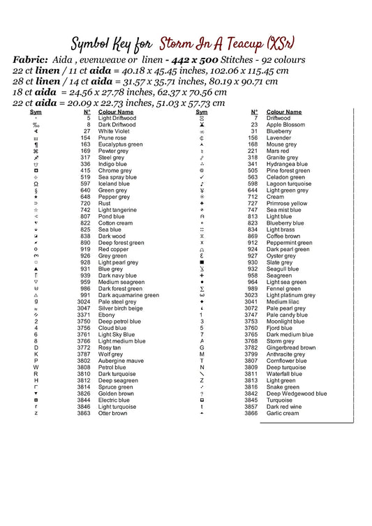Expertly created from art by Bilal Bashir, under Public Domain CC0 license, Storm In A Teacup cross stitch patterns.