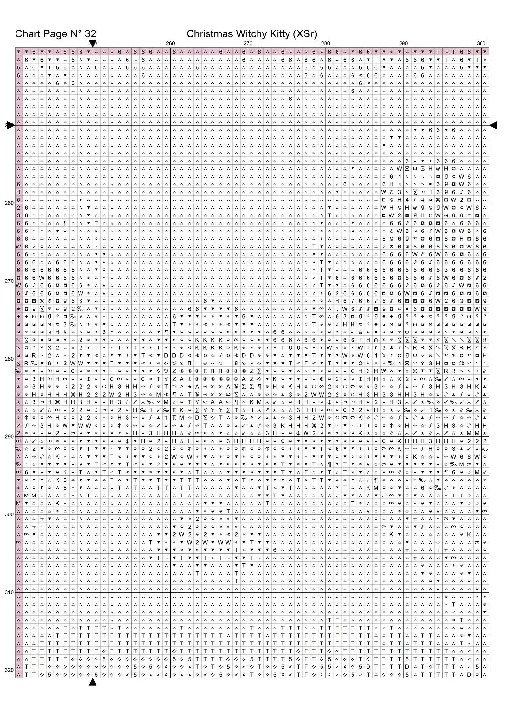 Expertly created from art by Bilal Bashir, under Public Domain CC0 license, Christmas Witchy Kitty cross stitch patterns.