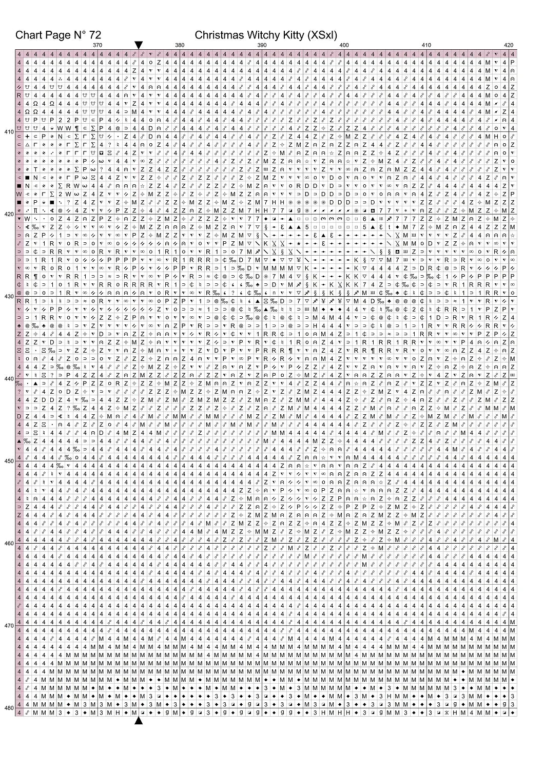 Expertly created from art by Bilal Bashir, under Public Domain CC0 license, Christmas Witchy Kitty cross stitch patterns.