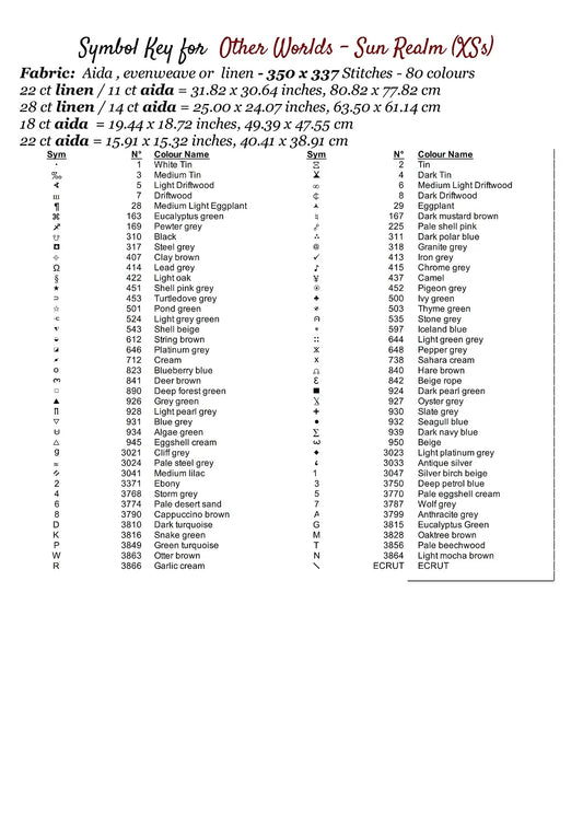 Expertly created from art by Alan Frijins, under Public Domain CC0 license, Other Worlds - Sun Realm cross stitch patterns.