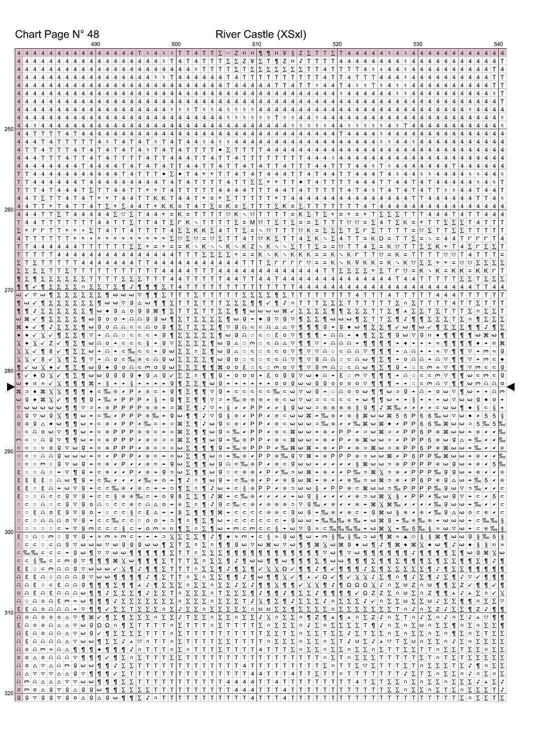Expertly created from art by Alan Frijins, under Public Domain CC0 license, River Castle cross stitch patterns.