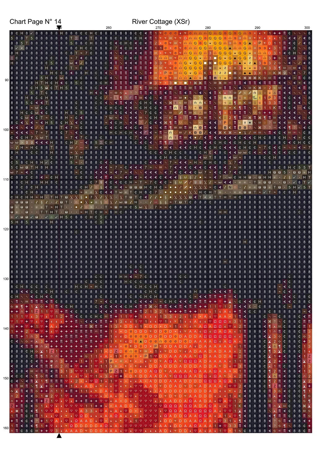 Expertly created from art by Alan Frijins, under Public Domain CC0 license, River Cottage cross stitch patterns.
