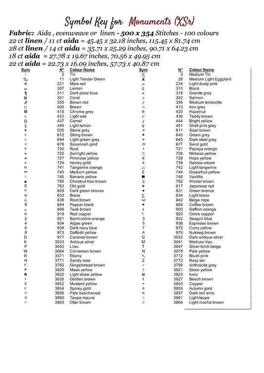 Expertly created from art by Nanne Tiggelman, under Public Domain CC0 license, Monuments cross stitch patterns. Monuments is a fantasy scene cross stitch pattern that comes as a full coverage pattern with no back-stitching. Monuments is available in 2 different design sizes - cross stitch regular & XL And each sale includes both B&W and colour charts