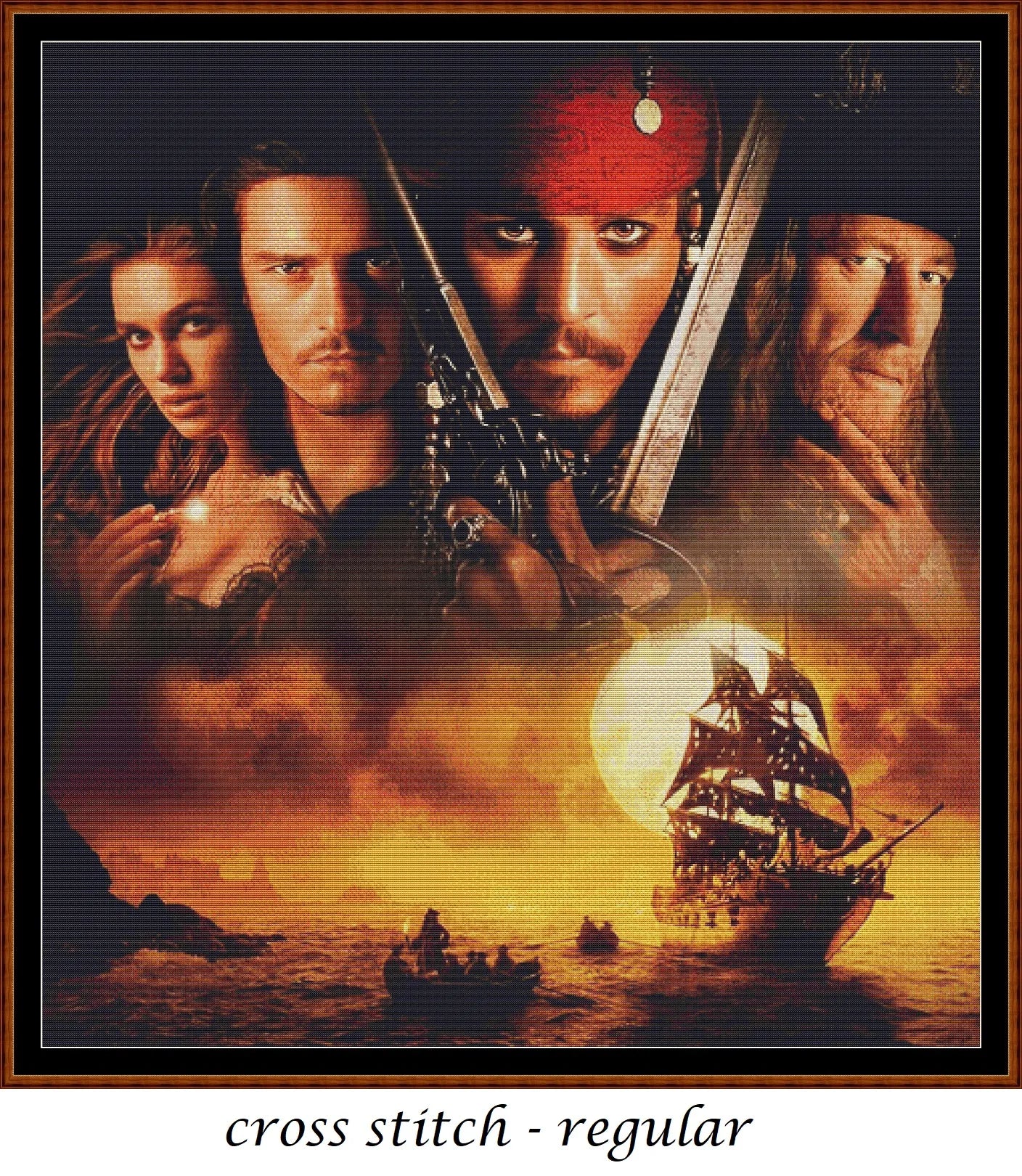 Pirates 1 cross stitch patterns expertly created by Sam Pirates 1 is a swash-buckling cross stitch pattern that comes as a full coverage pattern with no back-stitching. Additionally, the Original Four is available in 2 different design sizes - cross stitch regular & XL And each sale includes both B&W and colour charts
