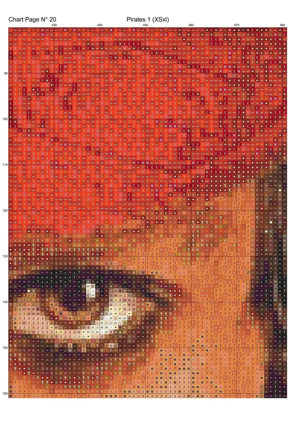 Pirates 1 cross stitch patterns expertly created by Sam Pirates 1 is a swash-buckling cross stitch pattern that comes as a full coverage pattern with no back-stitching. Additionally, the Original Four is available in 2 different design sizes - cross stitch regular & XL And each sale includes both B&W and colour charts