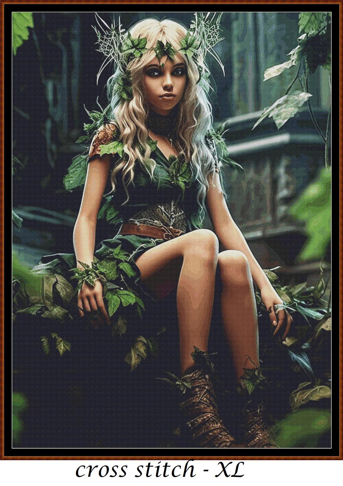 Expertly created from art by Ralf Seemann, under Public Domain CC0 license, Ivy patterns. Ivy is a fantasy scene pattern that comes as a full coverage pattern with no back-stitching. Additionally, Ivy is available in 2 different design sizes - cross stitch regular & XL And each sale includes both B&W and colour charts
