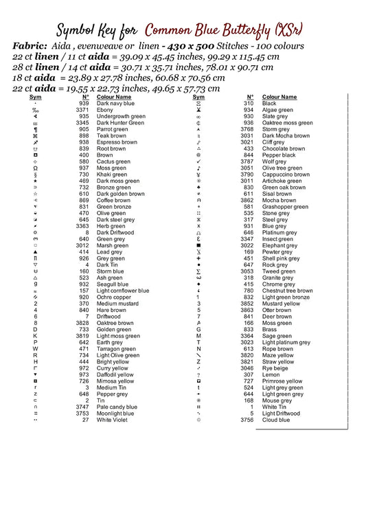 Expertly created from art by TheOtherKev, under Public Domain CC0 license, Common Blue Butterfly patterns. Common Blue Butterfly is a feline art pattern that comes as a full coverage pattern with no back-stitching. Additionally, Common Blue Butterfly is available in 2 different design sizes - cross stitch regular & XL And each sale includes both B&W and colour charts