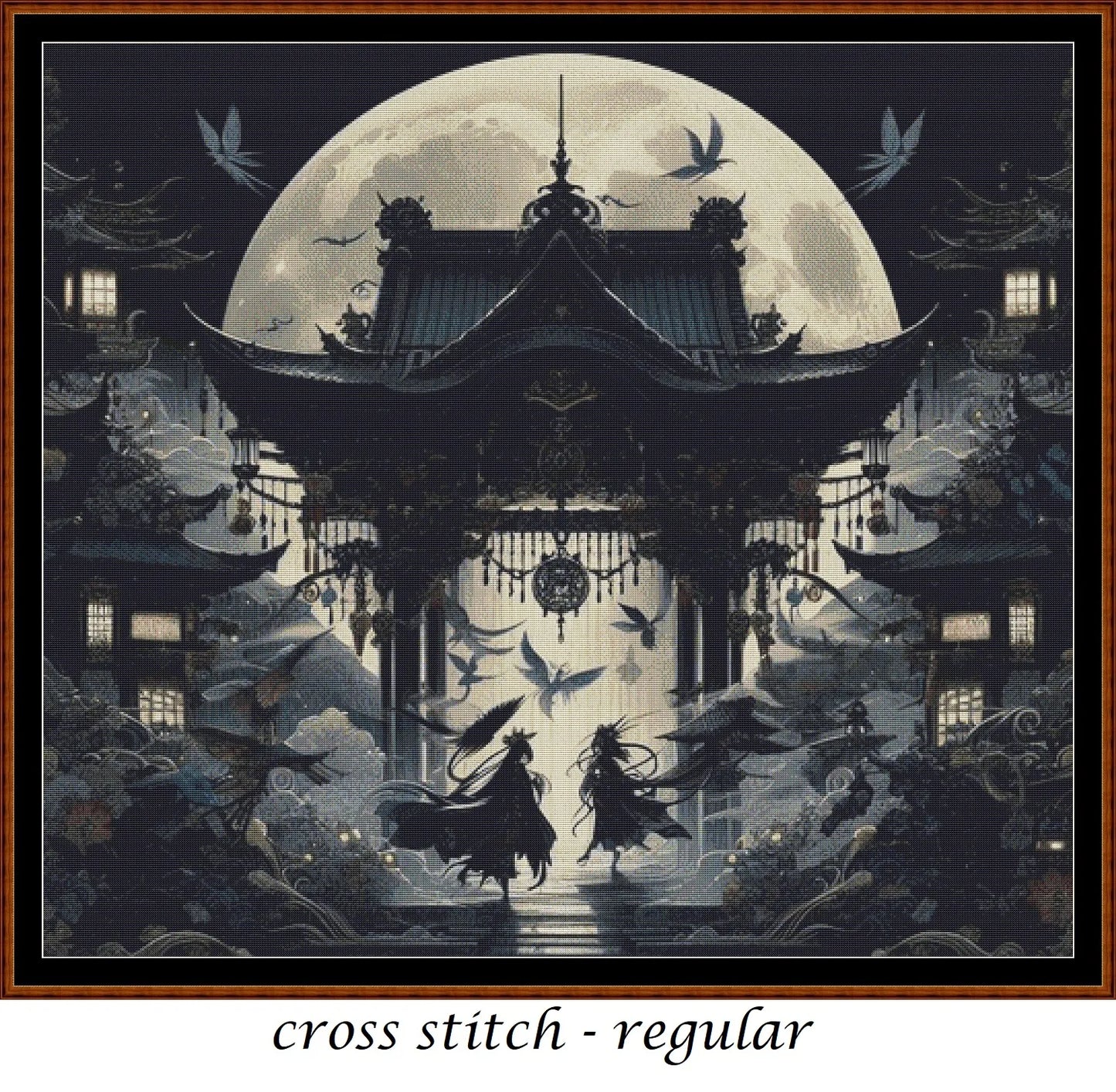 Expertly created from art by Asayuki, under Public Domain CC0 license, Lunar Gate patterns. Lunar Gate is a fantasy scifi pattern that comes as a full coverage pattern with no back-stitching. Additionally, Lunar Gate is available in 2 different design sizes - cross stitch regular & XL And each sale includes both B&W and colour charts