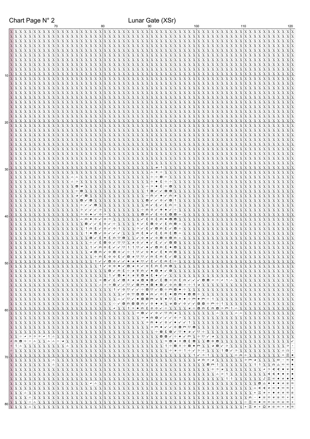 Expertly created from art by Asayuki, under Public Domain CC0 license, Lunar Gate patterns. Lunar Gate is a fantasy scifi pattern that comes as a full coverage pattern with no back-stitching. Additionally, Lunar Gate is available in 2 different design sizes - cross stitch regular & XL And each sale includes both B&W and colour charts