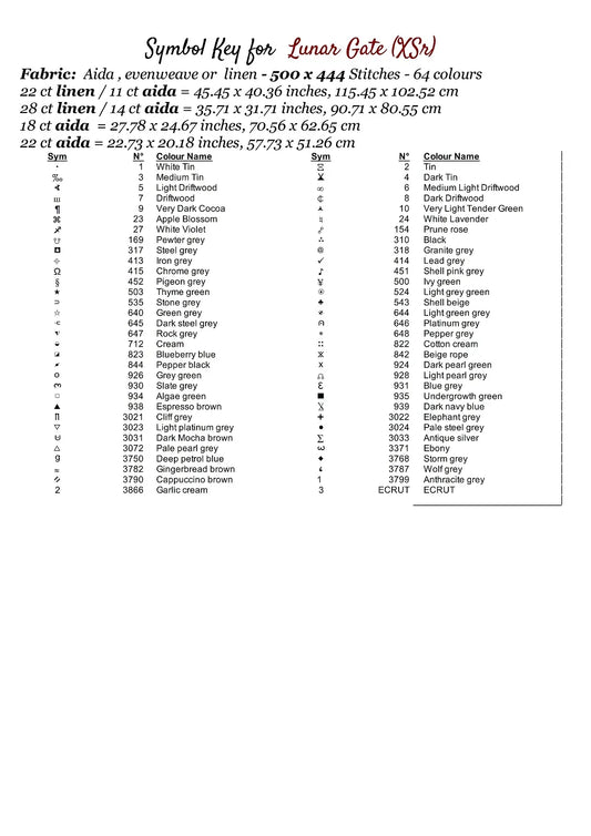 Expertly created from art by Asayuki, under Public Domain CC0 license, Lunar Gate patterns. Lunar Gate is a fantasy scifi pattern that comes as a full coverage pattern with no back-stitching. Additionally, Lunar Gate is available in 2 different design sizes - cross stitch regular & XL And each sale includes both B&W and colour charts