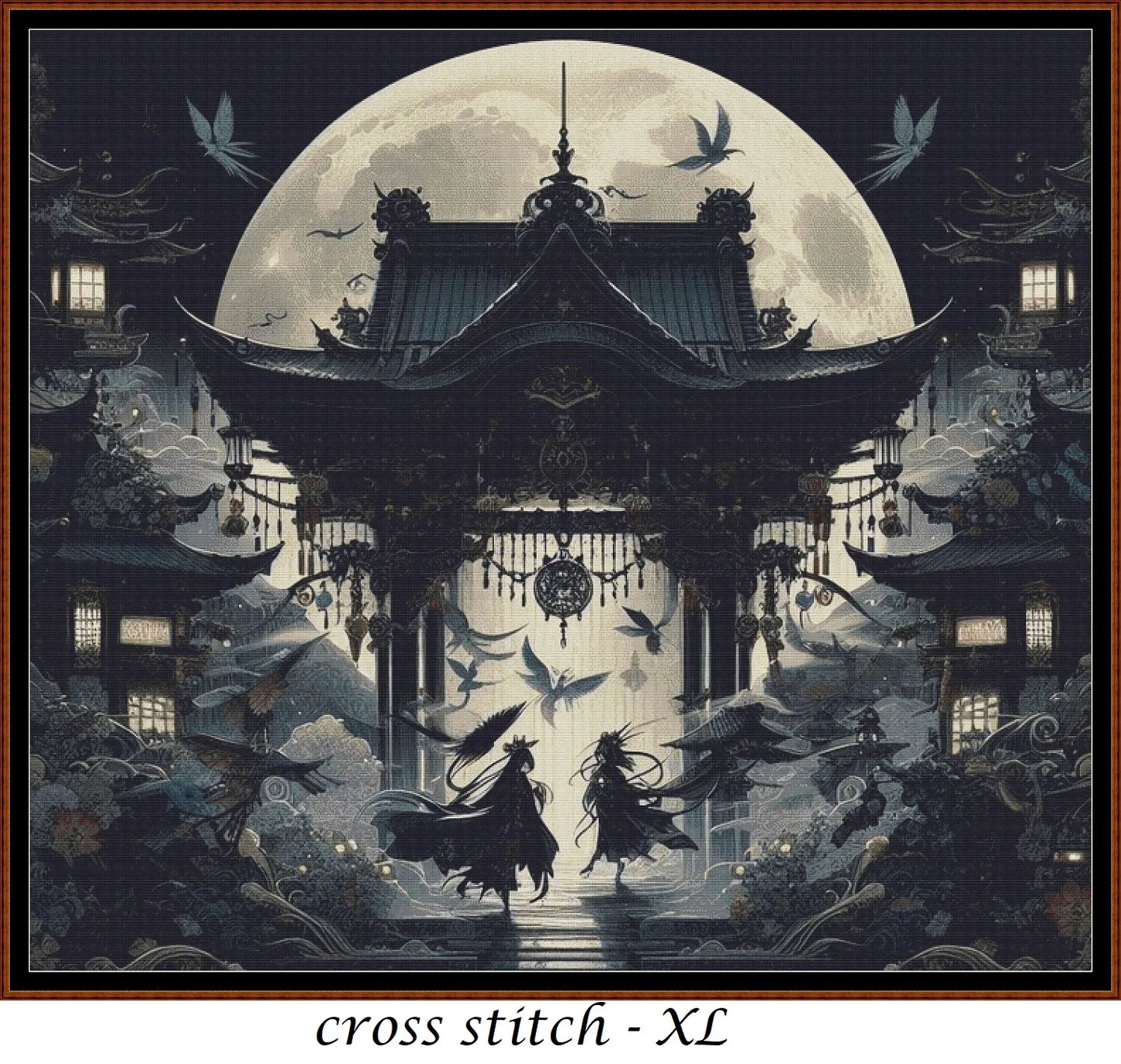 Expertly created from art by Asayuki, under Public Domain CC0 license, Lunar Gate patterns. Lunar Gate is a fantasy scifi pattern that comes as a full coverage pattern with no back-stitching. Additionally, Lunar Gate is available in 2 different design sizes - cross stitch regular & XL And each sale includes both B&W and colour charts