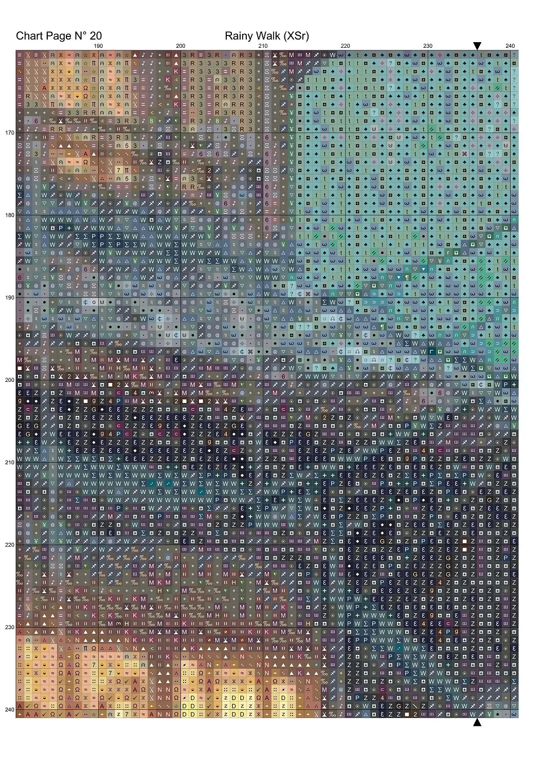 Expertly created from art by Asayuki, under Public Domain CC0 license, Rainy Walk patterns. Rainy Walk is a fantasy oriental village pattern that comes as a full coverage pattern with no back-stitching. Additionally, Rainy Walk is available in 2 different design sizes - cross stitch regular & XL And each sale includes both B&W and colour charts