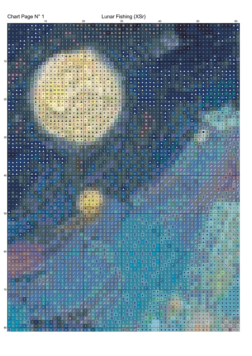Expertly created from art by Asayuki, under Public Domain CC0 license, Lunar Fishing patterns. Lunar Fishing is a fantasy scene pattern that comes as a full coverage pattern with no back-stitching. Additionally, Lunar Fishing is available in 2 different design sizes - cross stitch regular & XL And each sale includes both B&W and colour charts