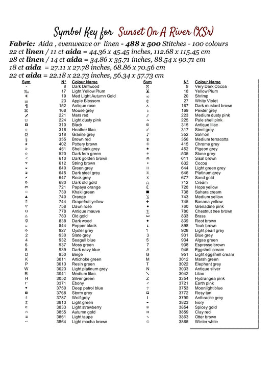 Expertly created from art by Nanne Tiggelman, under Public Domain CC0 license, Sunset On A River patterns. Sunset On A River is a fantasy scene pattern that comes as a full coverage pattern with no back-stitching. Additionally, Sunset On A River is available in 2 different design sizes - cross stitch regular & XL And each sale includes both B&W and colour charts