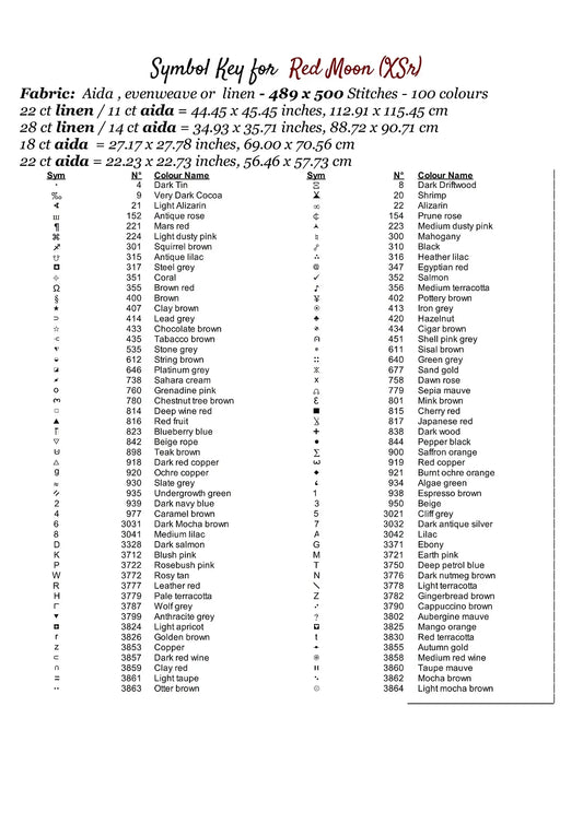 Expertly created from art by CrimsonMystique, under Public Domain CC0 license, Red Moon patterns. Red Moon is a witch pattern that comes as a full coverage pattern with no back-stitching. Additionally, Red Moon is available in 2 different design sizes - cross stitch regular & XL And each sale includes both B&W and colour chartsExpertly created from art by CrimsonMystique, under Public Domain CC0 license, Red Moon patterns. Red Moon is a witch pattern that comes as a full coverage pattern with no back-