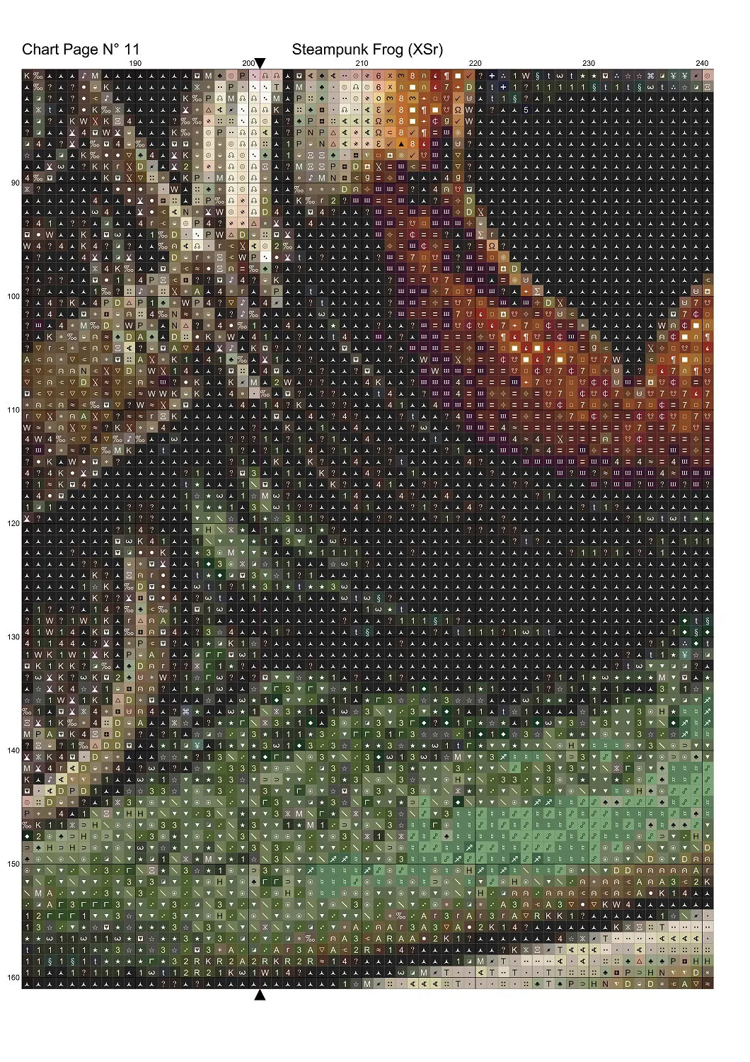 Expertly created from art by Lisa Yount, under Public Domain CC0 license, Steampunk Frog patterns. Steampunk Frog is a fantasy amphibian pattern that comes as a full coverage pattern with no back-stitching. Additionally, Steampunk Frog is available in 2 different design sizes - cross stitch regular & XL And each sale includes both B&W and colour charts