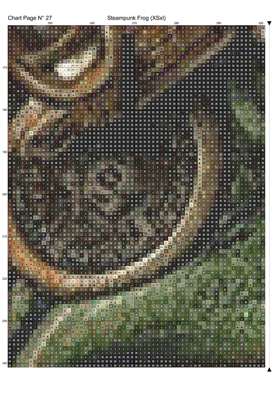 Expertly created from art by Lisa Yount, under Public Domain CC0 license, Steampunk Frog patterns. Steampunk Frog is a fantasy amphibian pattern that comes as a full coverage pattern with no back-stitching. Additionally, Steampunk Frog is available in 2 different design sizes - cross stitch regular & XL And each sale includes both B&W and colour charts