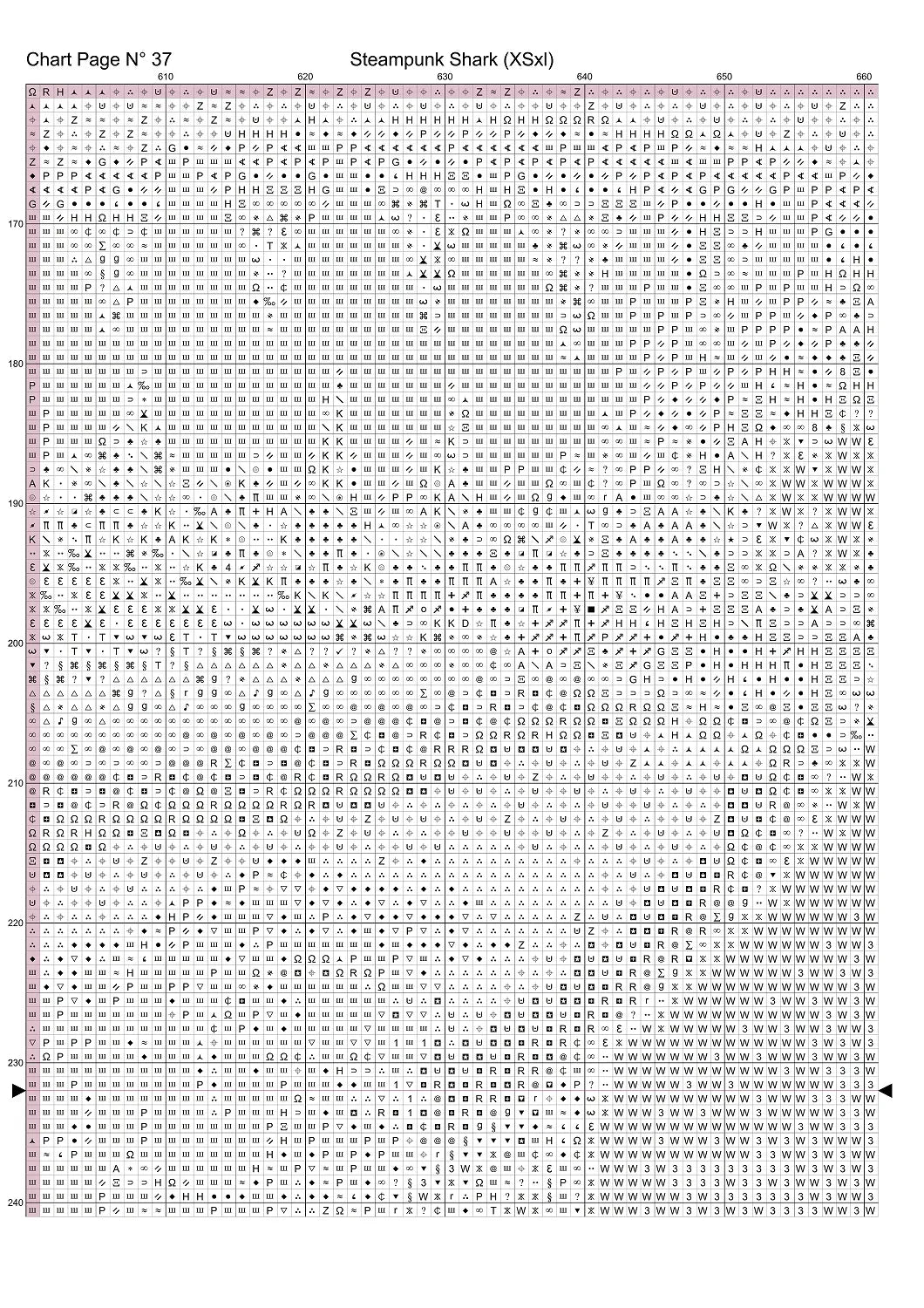 Expertly created from art by Lisa Yount, under Public Domain CC0 license, Steampunk Shark patterns. Steampunk Shark is a fantasy aquatic pattern that comes as a full coverage pattern with no back-stitching. Additionally, Steampunk Shark is available in 2 different design sizes - cross stitch regular & XL And each sale includes both B&W and colour charts