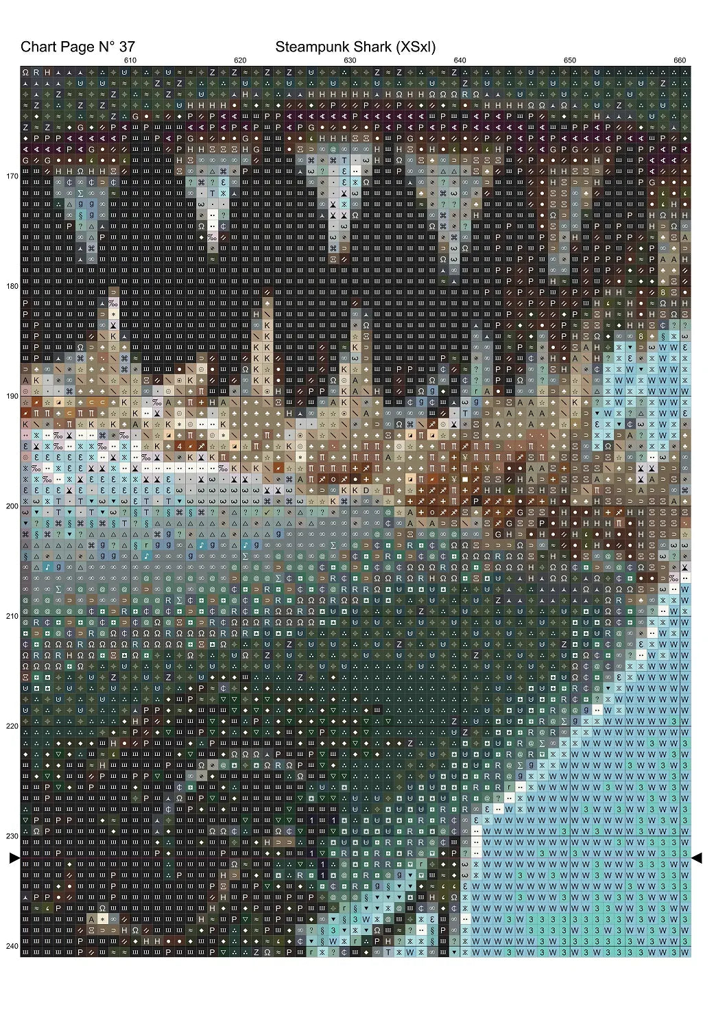 Expertly created from art by Lisa Yount, under Public Domain CC0 license, Steampunk Shark patterns. Steampunk Shark is a fantasy aquatic pattern that comes as a full coverage pattern with no back-stitching. Additionally, Steampunk Shark is available in 2 different design sizes - cross stitch regular & XL And each sale includes both B&W and colour charts