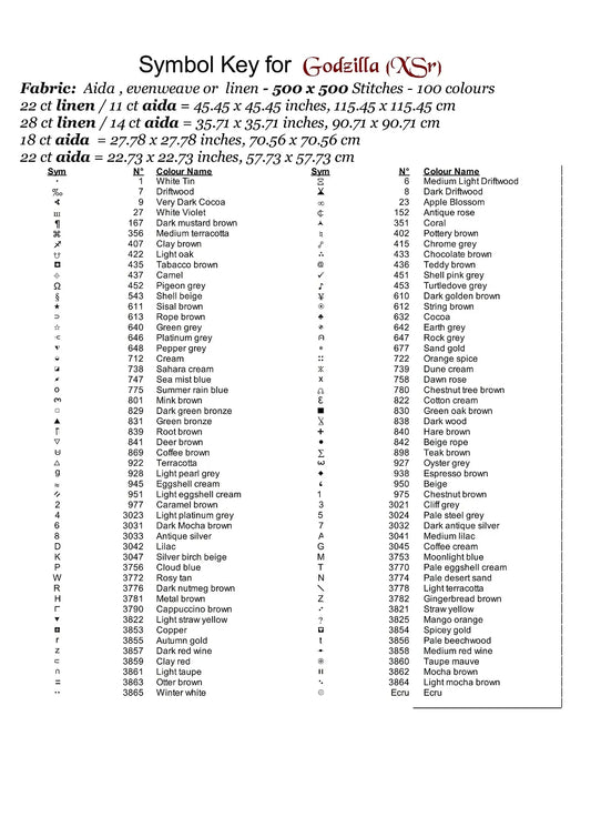 Expertly created by Sam, Godzilla patterns. Godzilla is a fantasy monster pattern that comes as a full coverage pattern with no back-stitching.