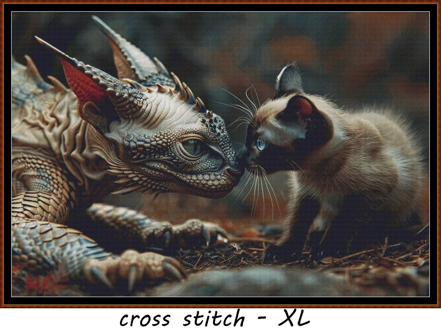Expertly created from art by Lisa Yount, under Public Domain CC0 license, Unusual Friends patterns. Unusual Friends is a fantasy feline cat and kitten pattern that comes as a full coverage pattern with no back-stitching.