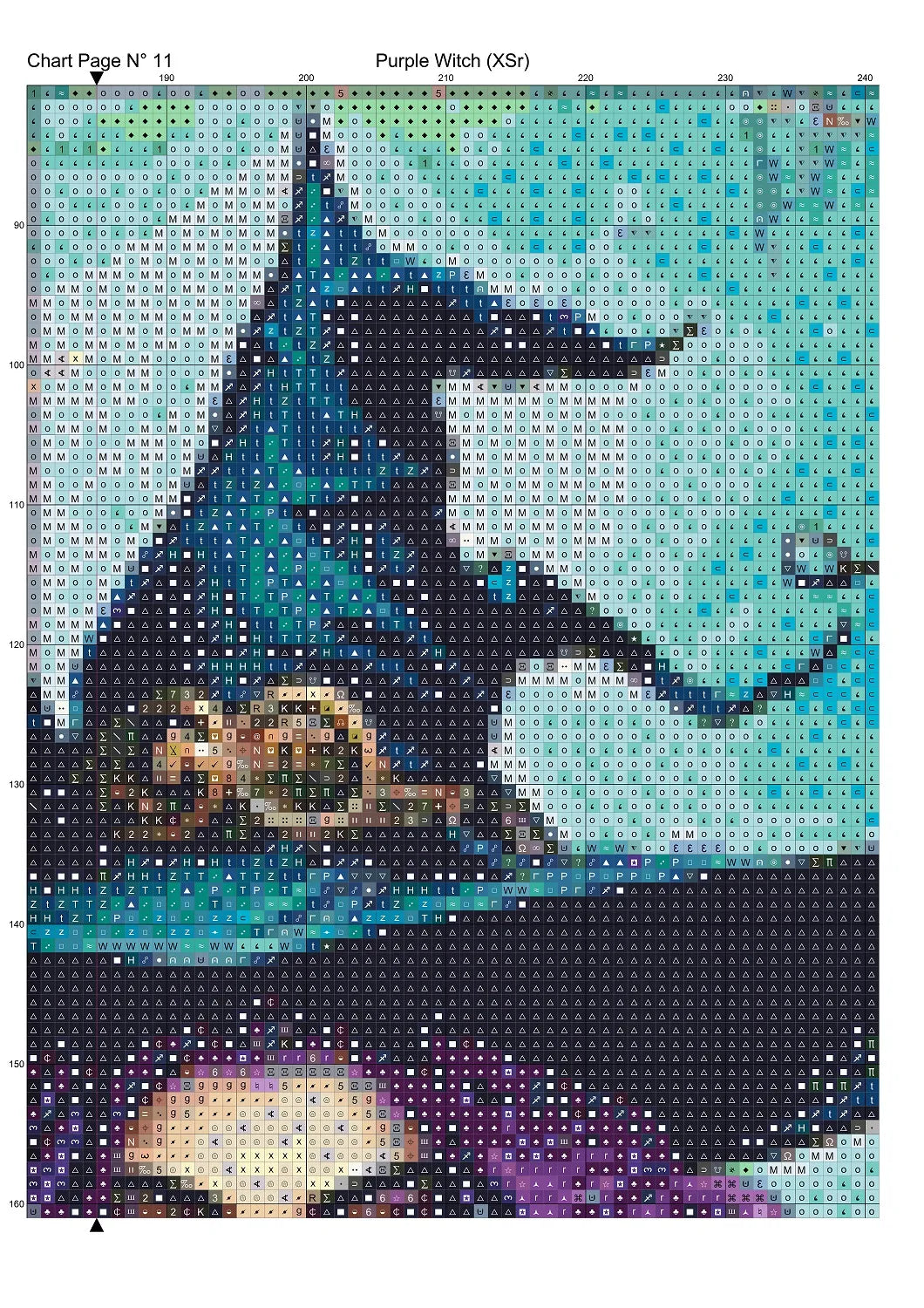 Expertly created from art by CrimsonMystique, under Public Domain CC0 license, Purple Witch patterns. Purple Witch is an art cat cross stitch pattern that comes as a full coverage pattern with no back-stitching. Additionally, Purple Witch is available in 2 different design sizes - cross stitch regular & XL And each sale includes both B&W and colour charts