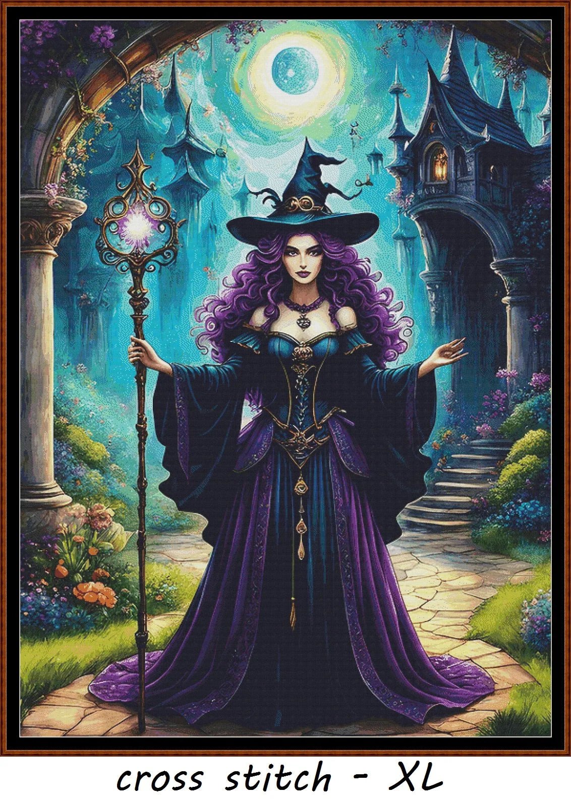Expertly created from art by CrimsonMystique, under Public Domain CC0 license, Purple Witch patterns. Purple Witch is an art cat cross stitch pattern that comes as a full coverage pattern with no back-stitching. Additionally, Purple Witch is available in 2 different design sizes - cross stitch regular & XL And each sale includes both B&W and colour charts
