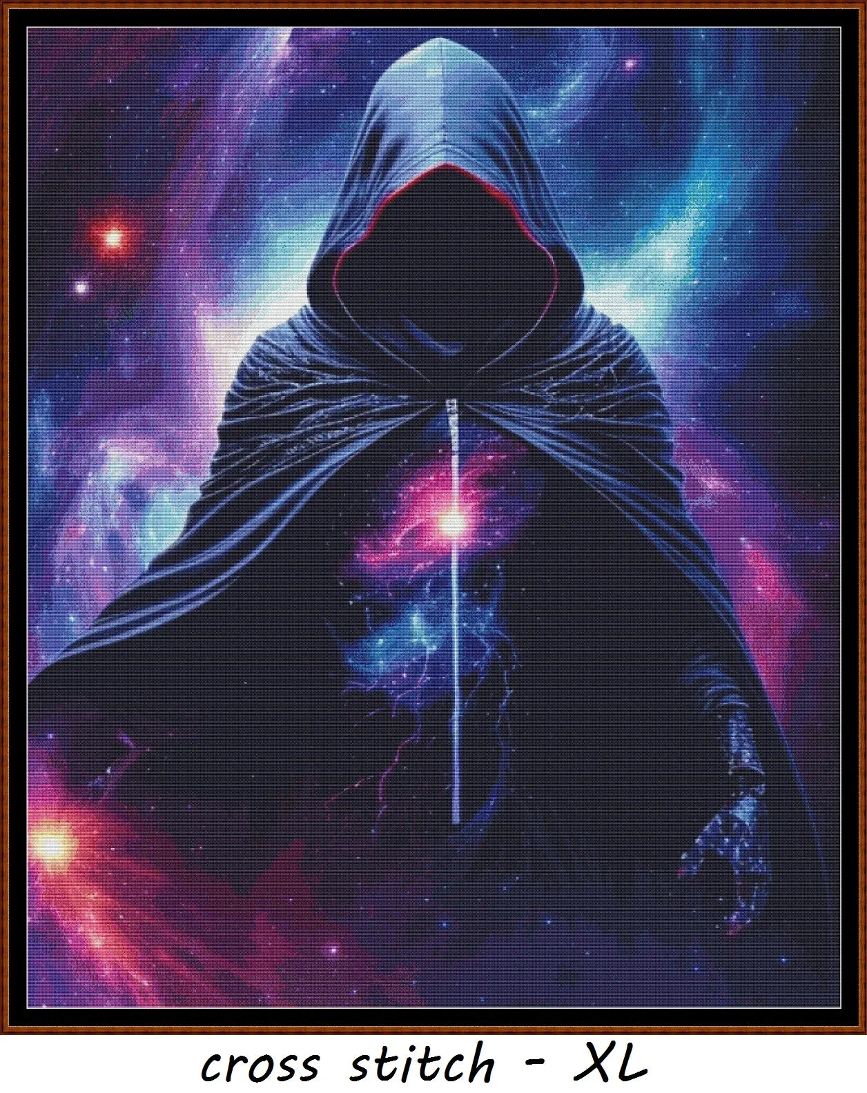 Expertly created from art by Marcia Figg, under Public Domain CC0 license, Heart Of The Galaxy patterns. Heart Of The Galaxy is a dark fantasy cross stitch pattern that comes as a full coverage pattern with no back-stitching. Additionally, Heart Of The Galaxy is available in 2 different design sizes - cross stitch regular & XL And each sale includes both B&W and colour charts