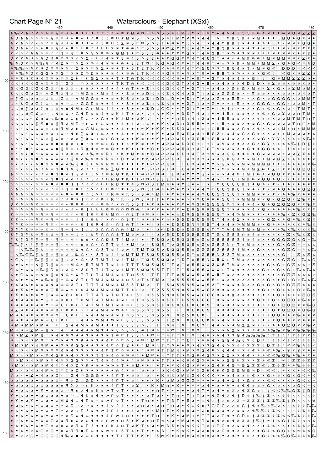 Expertly created from art by David Clode, under Public Domain CC0 license, Watercolours - Elephant patterns. Watercolours - Elephant is an art cat cross stitch pattern that comes as a non-full coverage pattern with no back-stitching. Additionally, Watercolours - Elephant is available in 2 different design sizes - cross stitch regular & XL And each sale includes both B&W and colour charts