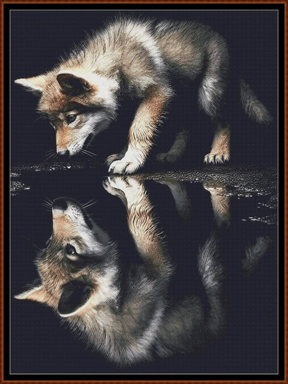 Expertly created from art by Chris0223, under Public Domain CC0 license, Wolf Seeing the Future patterns. Wolf Seeing the Future is a stunning canine cross stitch pattern that comes as a full coverage pattern with no back-stitching. Additionally, Wolf Seeing the Future is available in 2 different design sizes - cross stitch regular & XL And each sale includes both B&W and colour charts