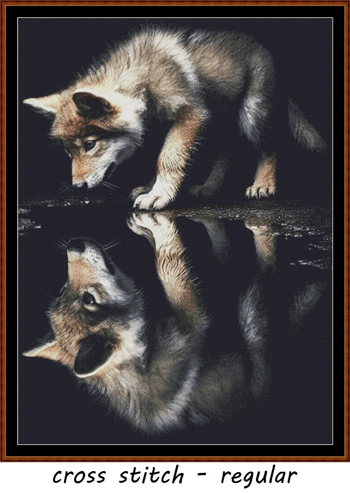 Expertly created from art by Chris0223, under Public Domain CC0 license, Wolf Seeing the Future patterns. Wolf Seeing the Future is a stunning canine cross stitch pattern that comes as a full coverage pattern with no back-stitching. Additionally, Wolf Seeing the Future is available in 2 different design sizes - cross stitch regular & XL And each sale includes both B&W and colour charts