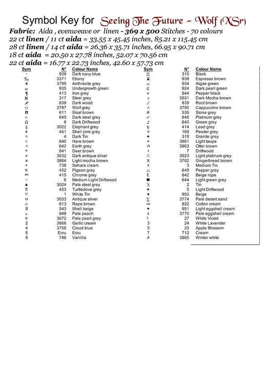 Expertly created from art by Chris0223, under Public Domain CC0 license, Wolf Seeing the Future patterns. Wolf Seeing the Future is a stunning canine cross stitch pattern that comes as a full coverage pattern with no back-stitching. Additionally, Wolf Seeing the Future is available in 2 different design sizes - cross stitch regular & XL And each sale includes both B&W and colour charts