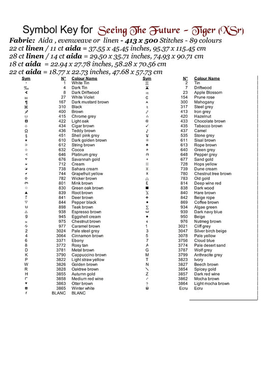 Expertly created from art by Chris0223, under Public Domain CC0 license, Tiger Seeing the Future patterns. Tiger Seeing the Future is a beautiful cat cross stitch pattern that comes as a full coverage pattern with no back-stitching. Additionally, Tiger Seeing the Future is available in 2 different design sizes - cross stitch regular & XL And each sale includes both B&W and colour charts