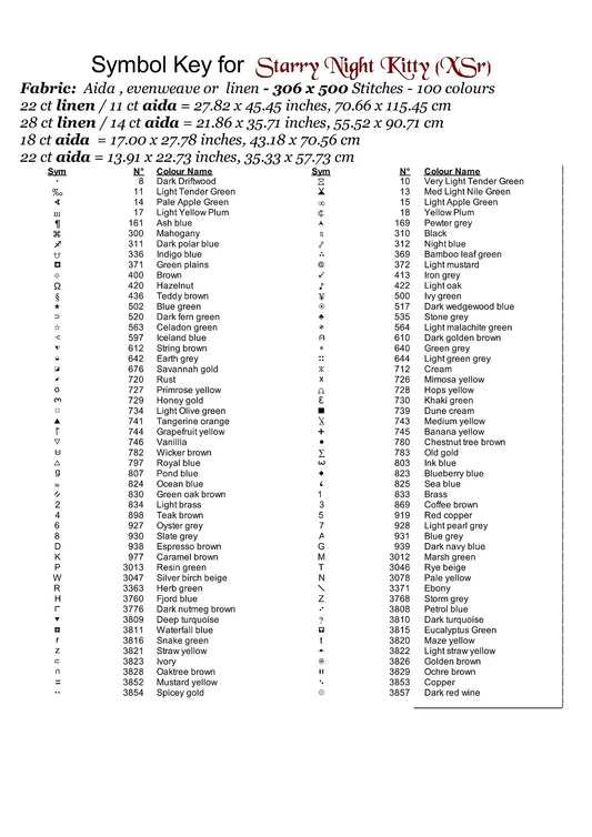 Expertly created from art by Busra Akpolat, under Public Domain CC0 license, Starry Night Kitty patterns. Starry Night Kitty is a beautiful cat cross stitch pattern that comes as a full coverage pattern with no back-stitching. Additionally, Starry Night Kitty is available in 2 different design sizes - cross stitch regular & XL And each sale includes both B&W and colour charts