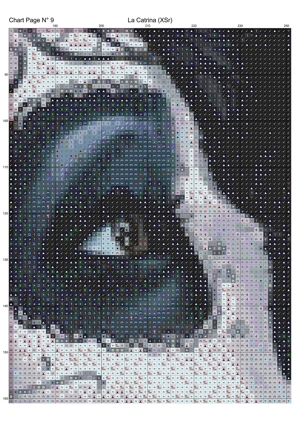 Expertly created from art by Boris Rager, under Public Domain CC0 license, La Catrina patterns. La Catrina is a beautiful sugar skull cross stitch pattern that comes as a full coverage pattern with no back-stitching. Additionally,La Catrina is available in 2 different design sizes - cross stitch regular & XL And each sale includes both B&W and colour charts