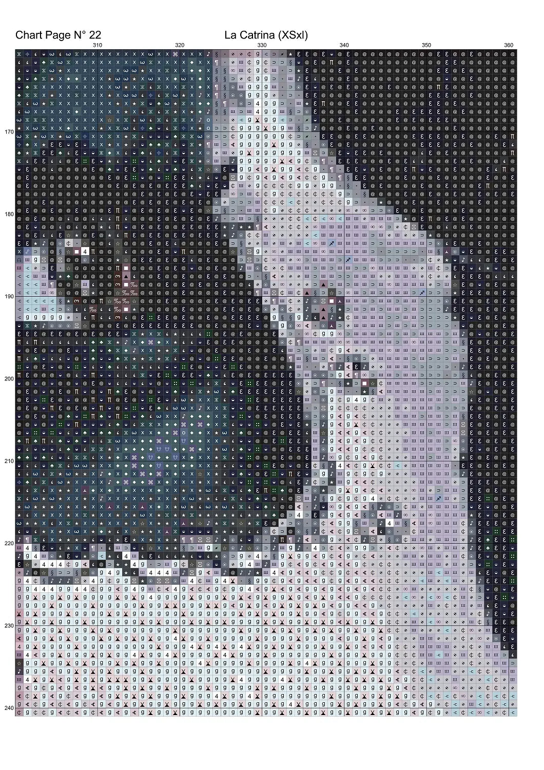 Expertly created from art by Boris Rager, under Public Domain CC0 license, La Catrina patterns. La Catrina is a beautiful sugar skull cross stitch pattern that comes as a full coverage pattern with no back-stitching. Additionally,La Catrina is available in 2 different design sizes - cross stitch regular & XL And each sale includes both B&W and colour charts