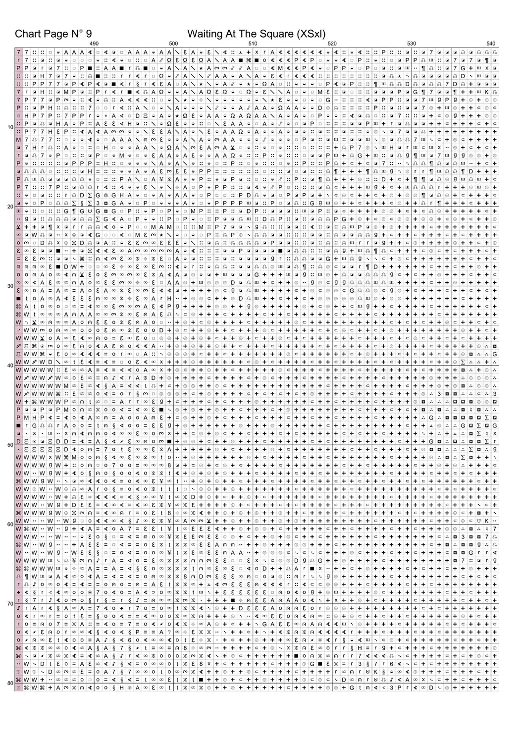 Waiting At The Square Oriental cross stitch pattern A unique and exclusive design to modXstitch, conceived and expertly created with the help of AI, by Sam. Waiting At The Square is an Oriental-style cross stitch pattern that comes as a full coverage pattern with absolutely no back-stitching or pesky half-stitches. Also, Waiting At The Square is available in 2 different design sizes - cross stitch regular & XL And each sale includes both B&W and colour charts