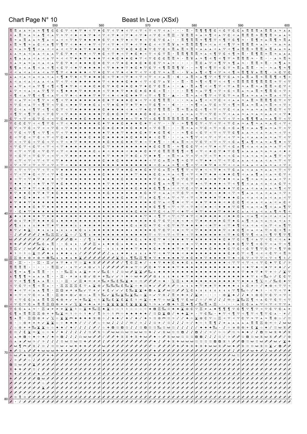 Beast In Love cross stitch pattern A unique and exclusive design to modXstitch, conceived and expertly created with the help of AI, by Sam. Beast In Love is a fantasy style cross stitch pattern that comes as a full coverage pattern with absolutely no back-stitching or pesky half-stitches. Also, Beast In Love is available in 2 different design sizes - cross stitch regular & XL And each sale includes both B&W and colour charts