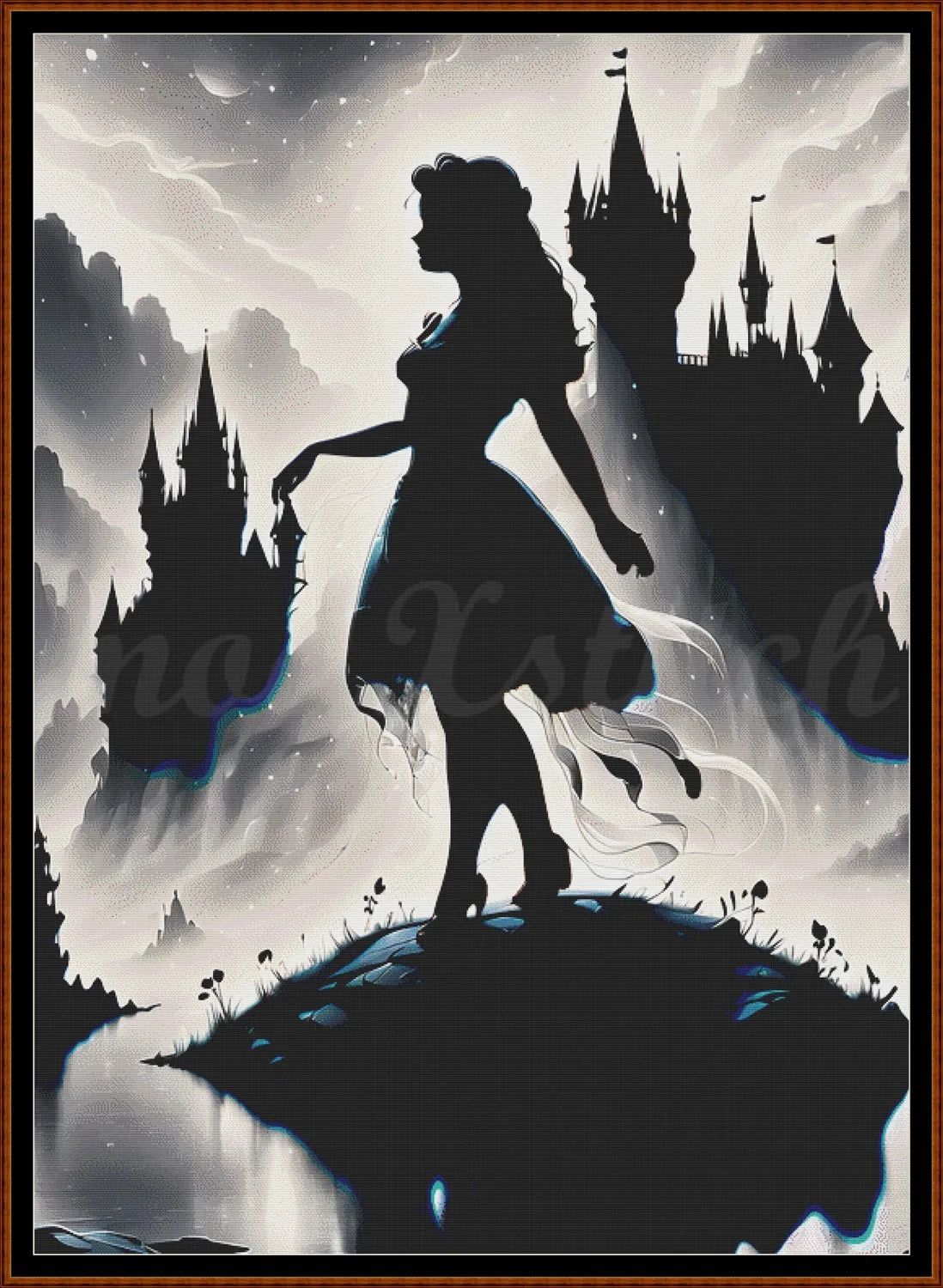 On The Rock cross stitch pattern A unique and exclusive design to modXstitch, conceived and expertly created with the help of AI, by Sam. On The Rock is a fantasy style cross stitch pattern that comes as a full coverage pattern with absolutely no back-stitching or pesky half-stitches. Also, On The Rock is available in 2 different design sizes - cross stitch regular & XL And each sale includes both B&W and colour charts