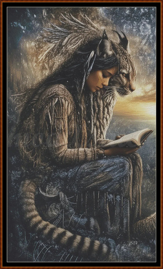 Guiding Spirit cross stitch pattern A unique and exclusive design to modXstitch, conceived and expertly created with the help of AI, by Sam.