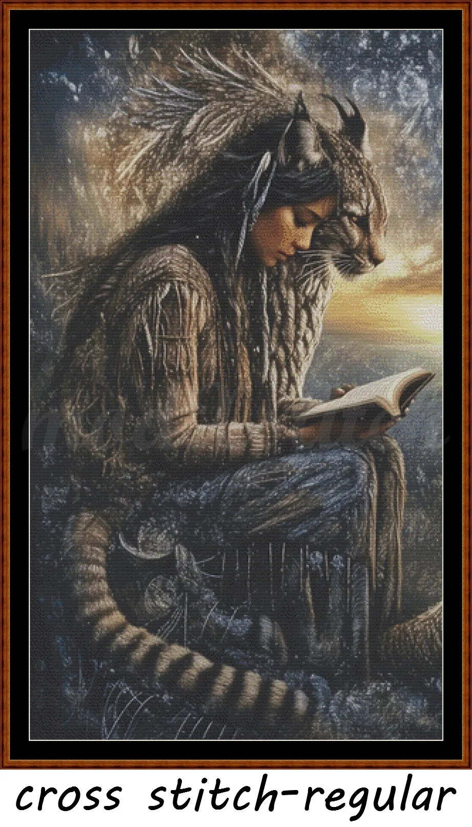 Guiding Spirit cross stitch pattern A unique and exclusive design to modXstitch, conceived and expertly created with the help of AI, by Sam.