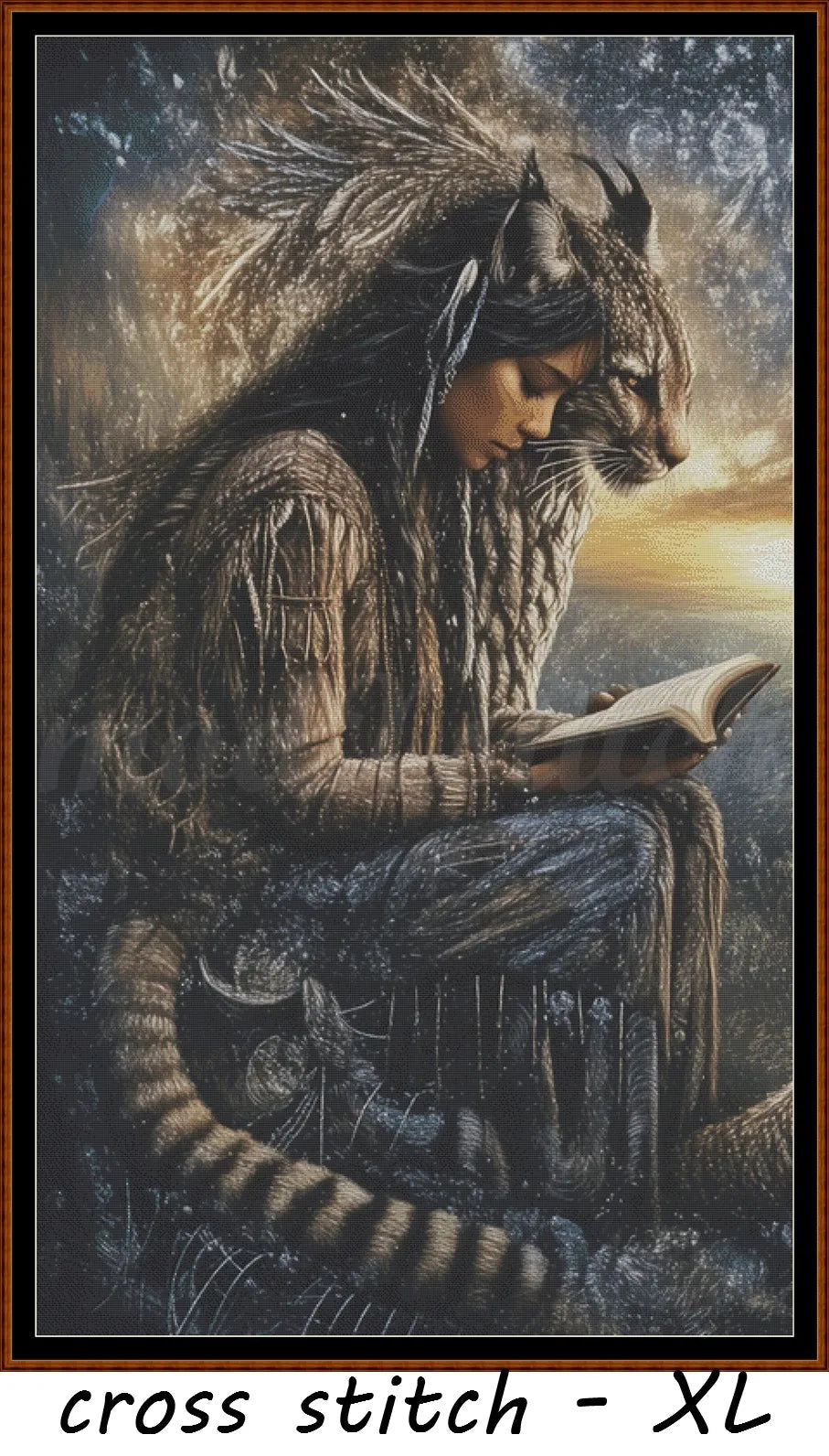 Guiding Spirit cross stitch pattern A unique and exclusive design to modXstitch, conceived and expertly created with the help of AI, by Sam.