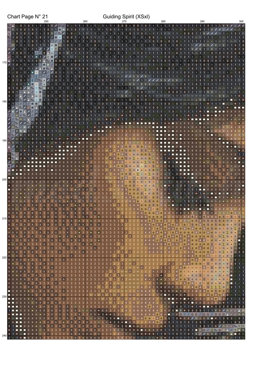 Guiding Spirit cross stitch pattern A unique and exclusive design to modXstitch, conceived and expertly created with the help of AI, by Sam.