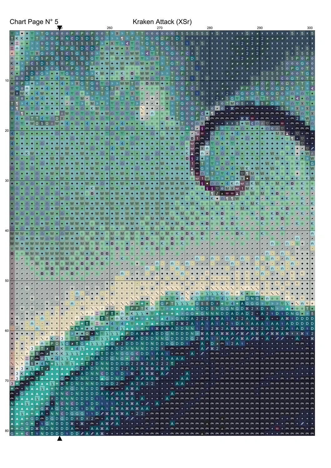 Kraken Attack cross stitch pattern A unique and exclusive design to modXstitch, conceived and expertly created with the help of AI, by Sam. Kraken Attack is a sea monster cross stitch pattern that comes as a full coverage pattern with absolutely no back-stitching or pesky half-stitches. Also,Kraken Attack is available in 2 different design sizes - cross stitch regular & XL And each sale includes both B&W and colour charts