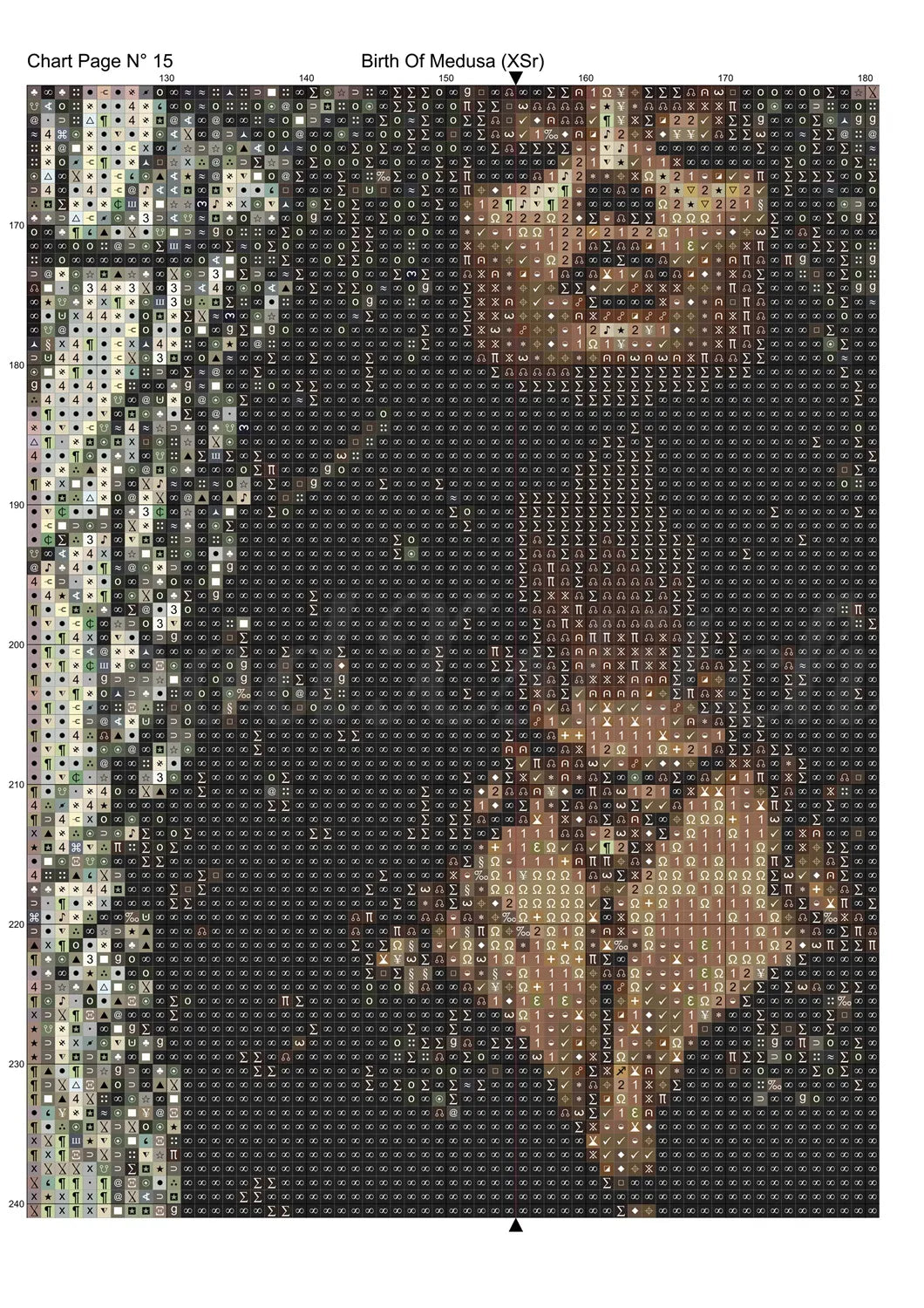 Birth Of Medusa cross stitch pattern A unique design to modXstitch, expertly created by Sam.