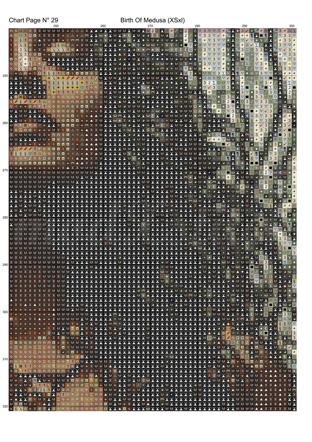 Birth Of Medusa cross stitch pattern A unique design to modXstitch, expertly created by Sam.